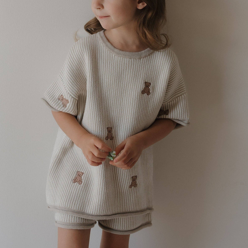 Knit Short Set | Teddy: 4/5 Years