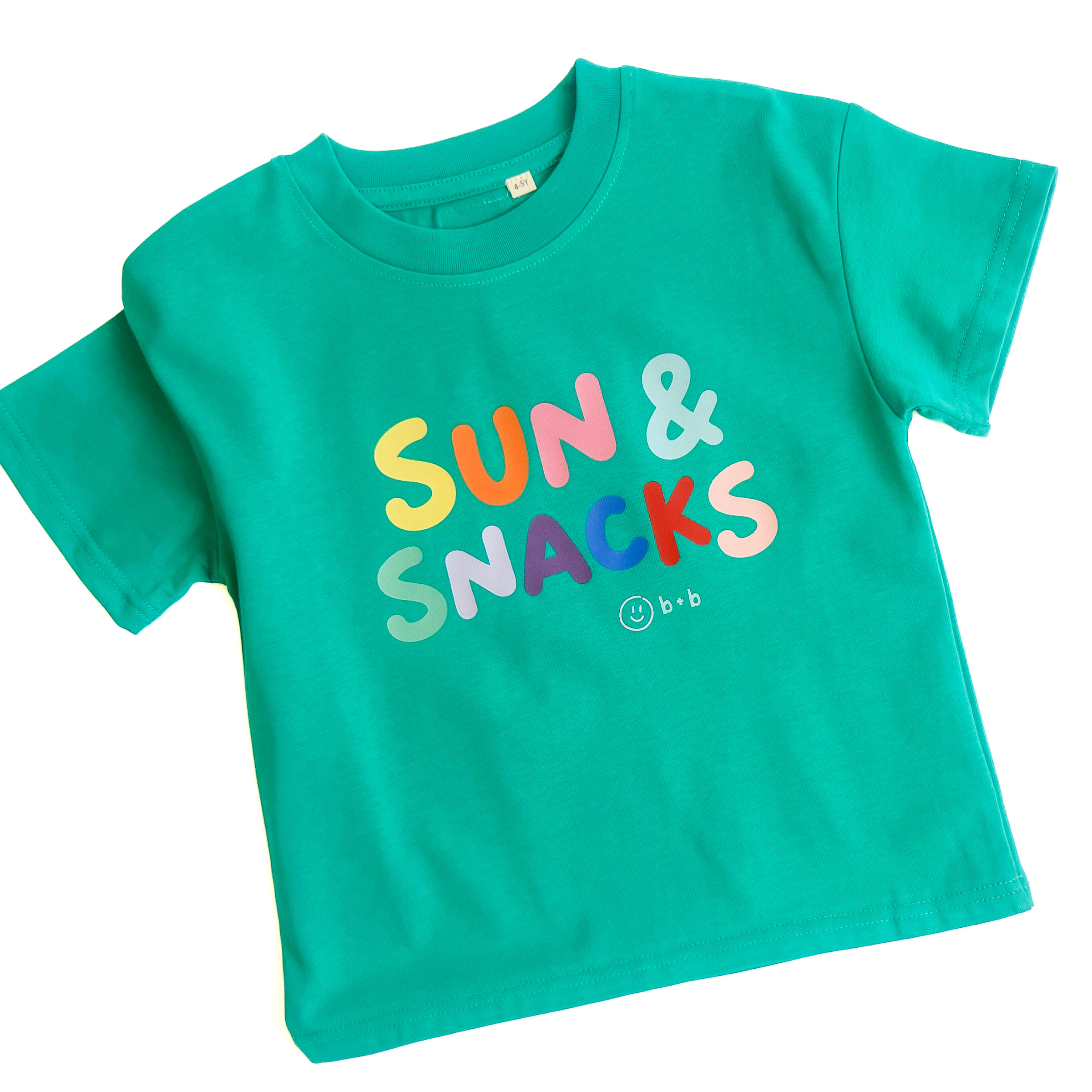 Sun & Snacks Kids Organic Cotton Tee: GRASS / 18-24m