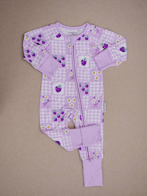 Bamboo Zip Romper | Raspberry: 3-6M