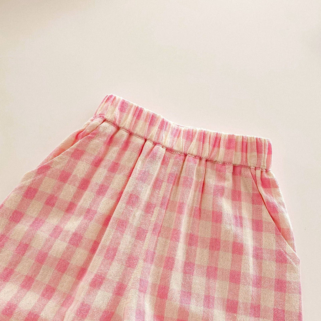 Baby Pink Plaid Pants: Pink / 2-3T