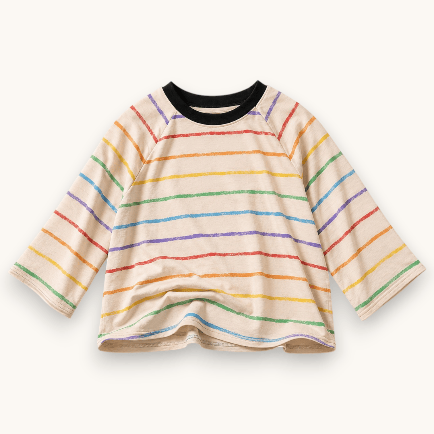 Retro Crayon Stripe Tee: M (3-5yr)