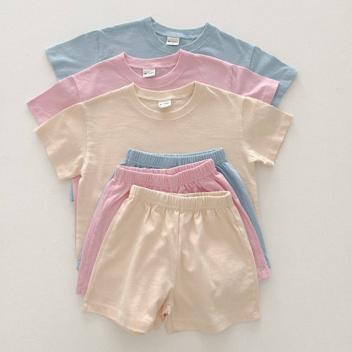 At Noon Baby/ Kids T-Shirt and Shorts Set Cream / 6-12m