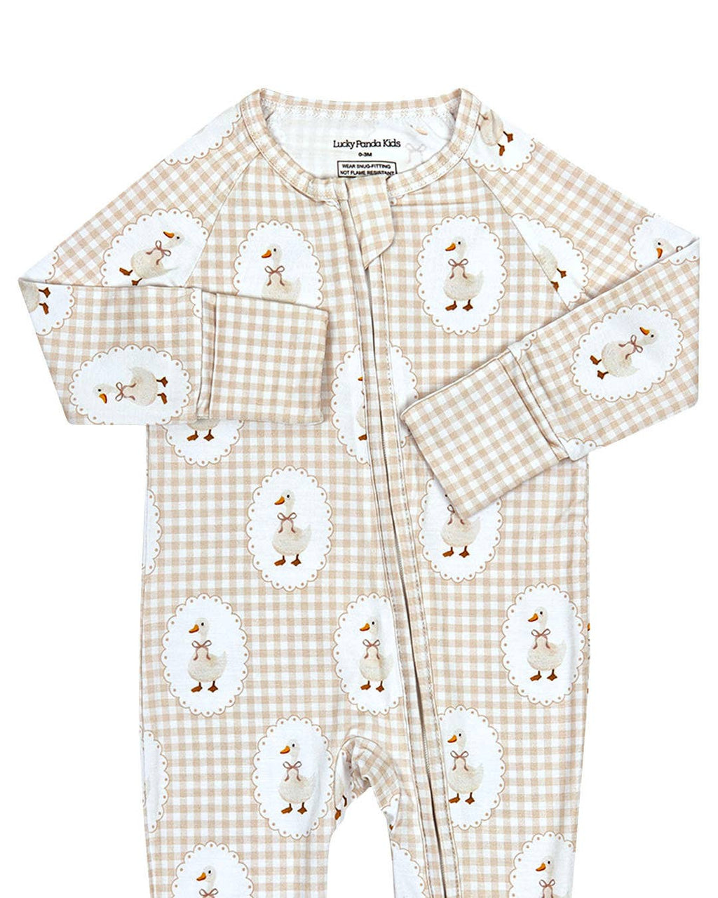 Bamboo Zip Romper | Gingham & Goose: 12-18M