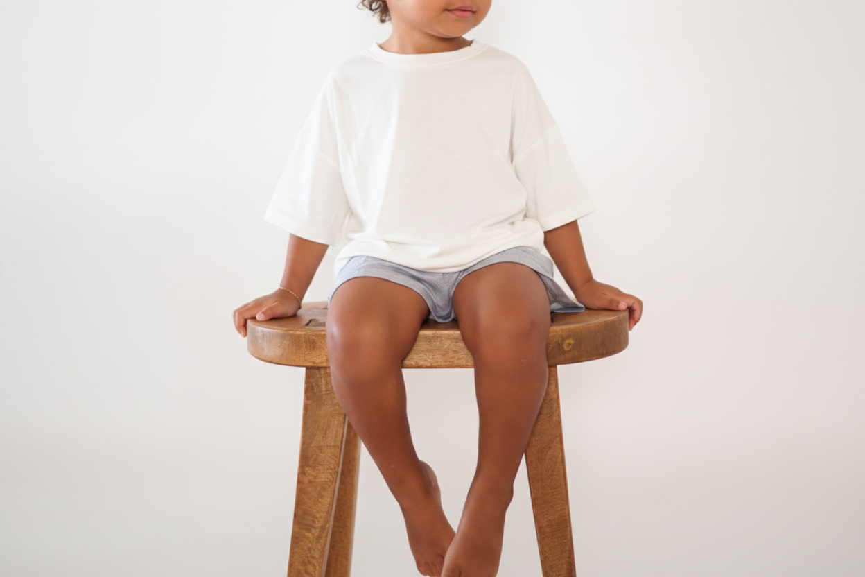 Oversized Modal T-Shirt: Milk / 4-5T