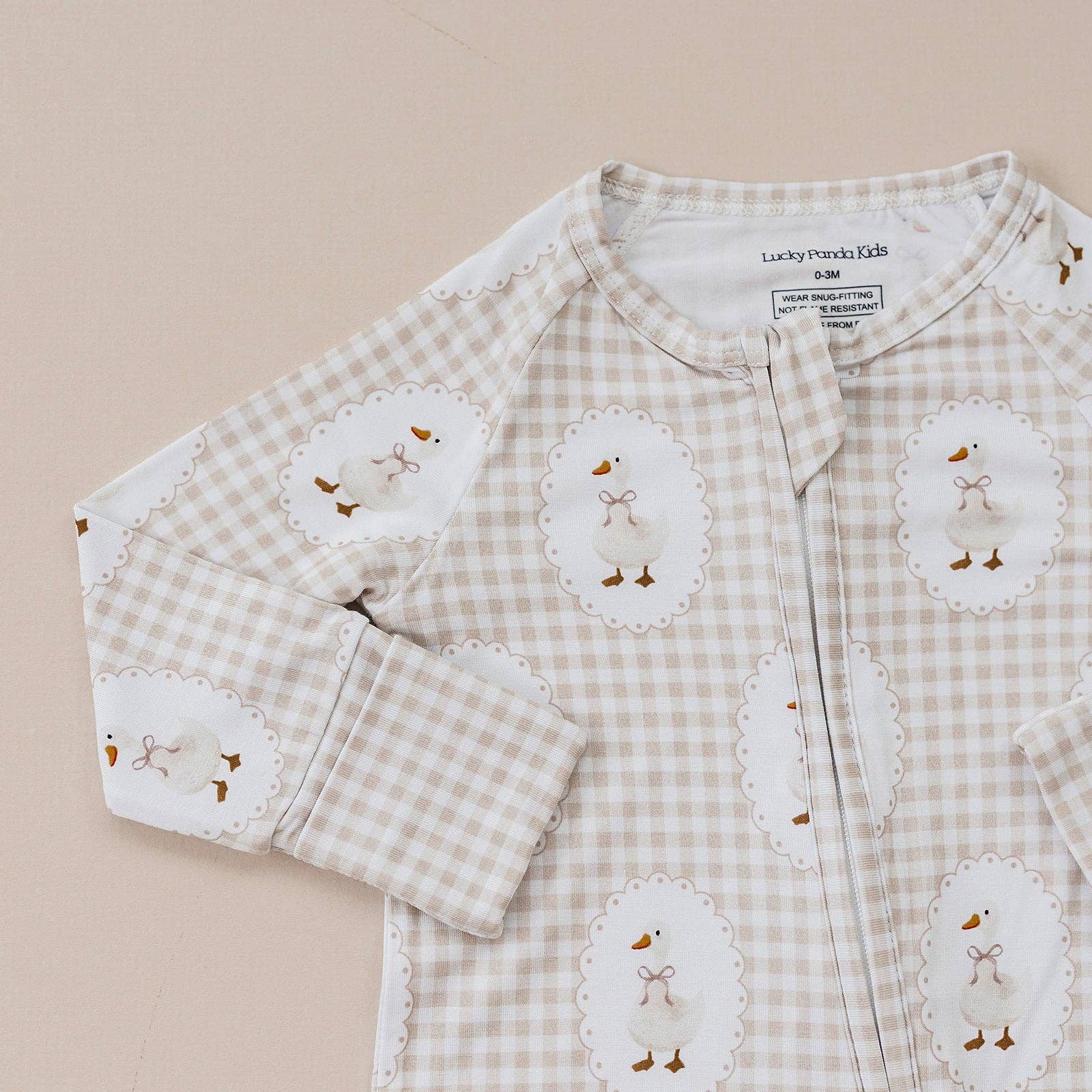 Bamboo Zip Romper | Gingham & Goose: 12-18M