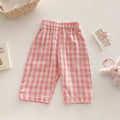 Baby Pink Plaid Pants: Pink / 2-3T