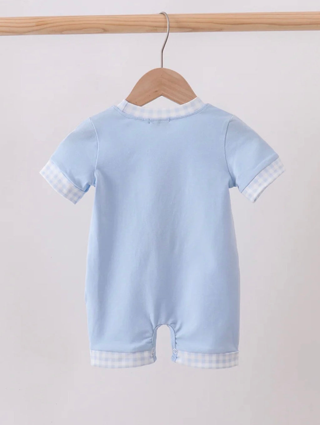 Blue Jack-O-Lantern Applique Romper - 6 Months