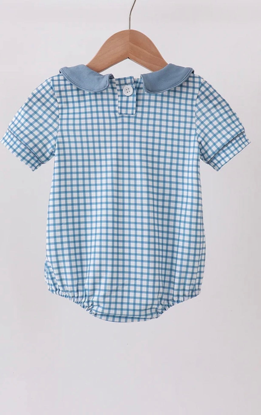 Blue Grid Bubble - 12 Months