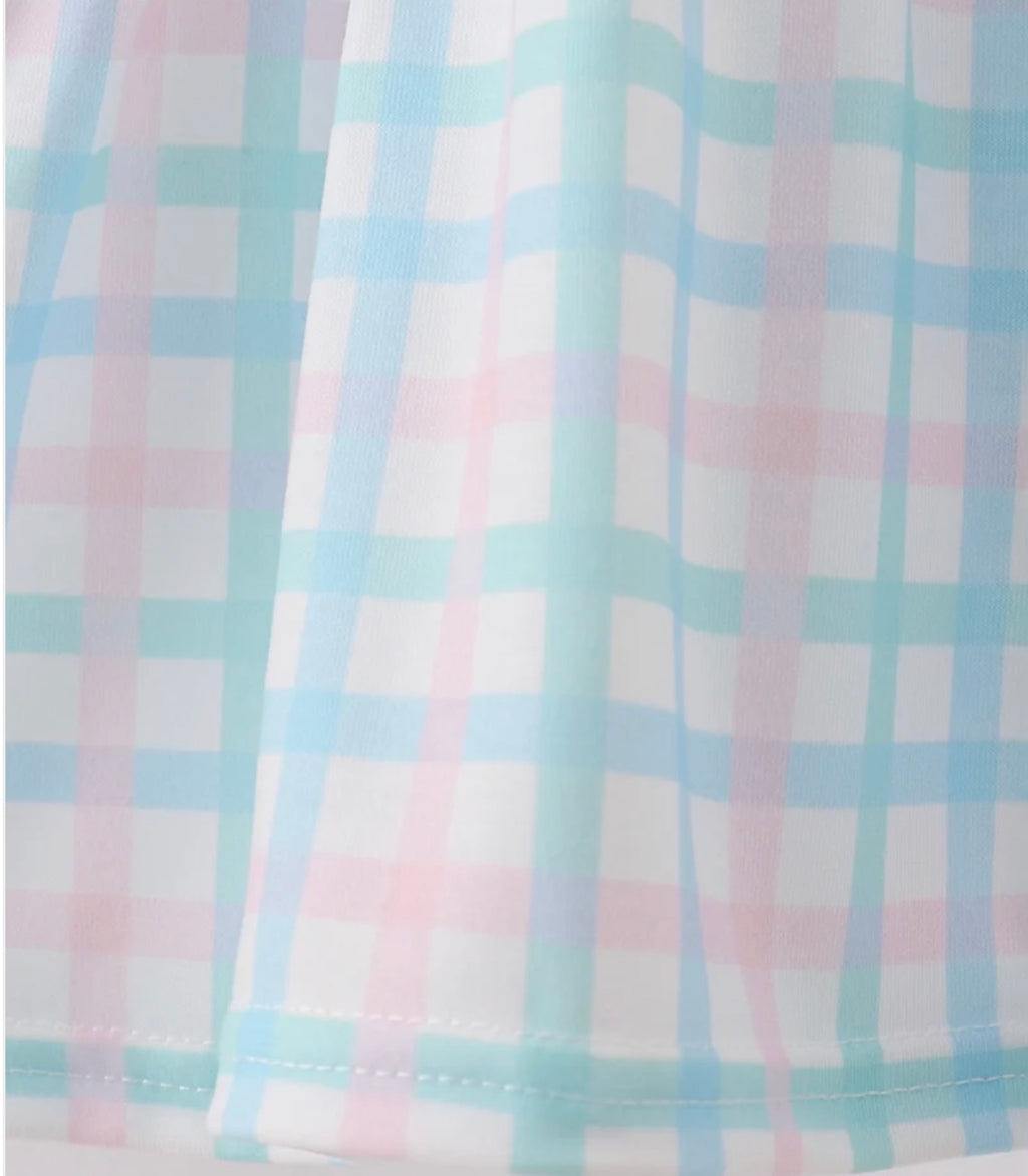 Blue Plaid Ruffle Bloomer Set - 12 Months