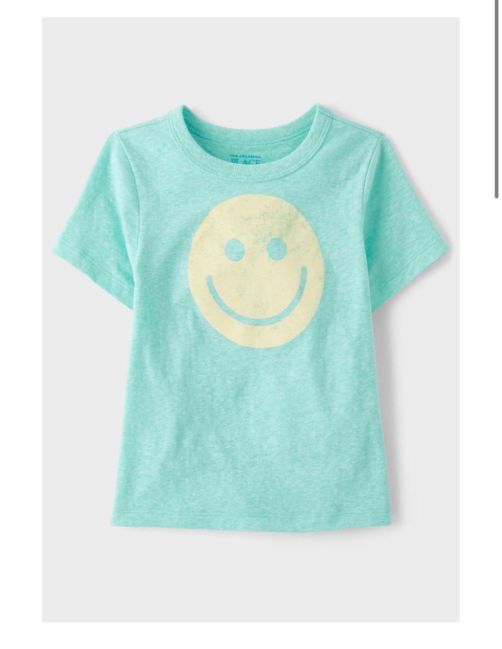 Baby And Toddler Marled Happy Face Graphic Tee - Green
