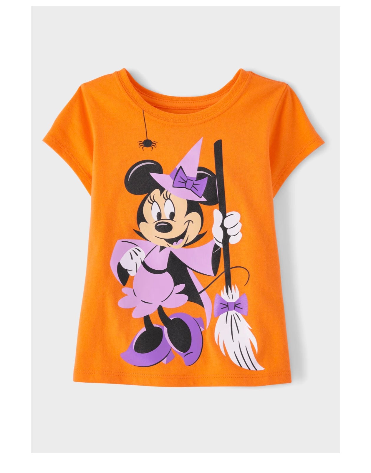 Baby And Toddler Girls Minnie Mouse™ Halloween Graphic Tee - Orange/ 18-24M