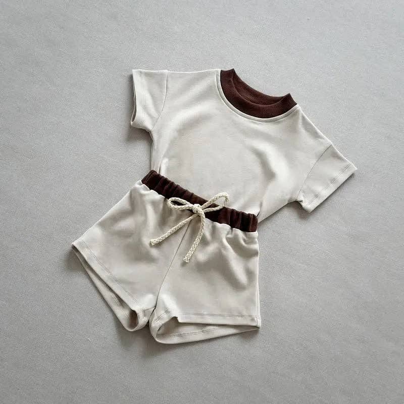 Baby 2-Piece Soft Sweatsuit Loose Set: Apricot / 2-3T