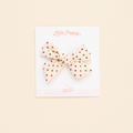 Purple Textured Dot Bow Clip: Original
