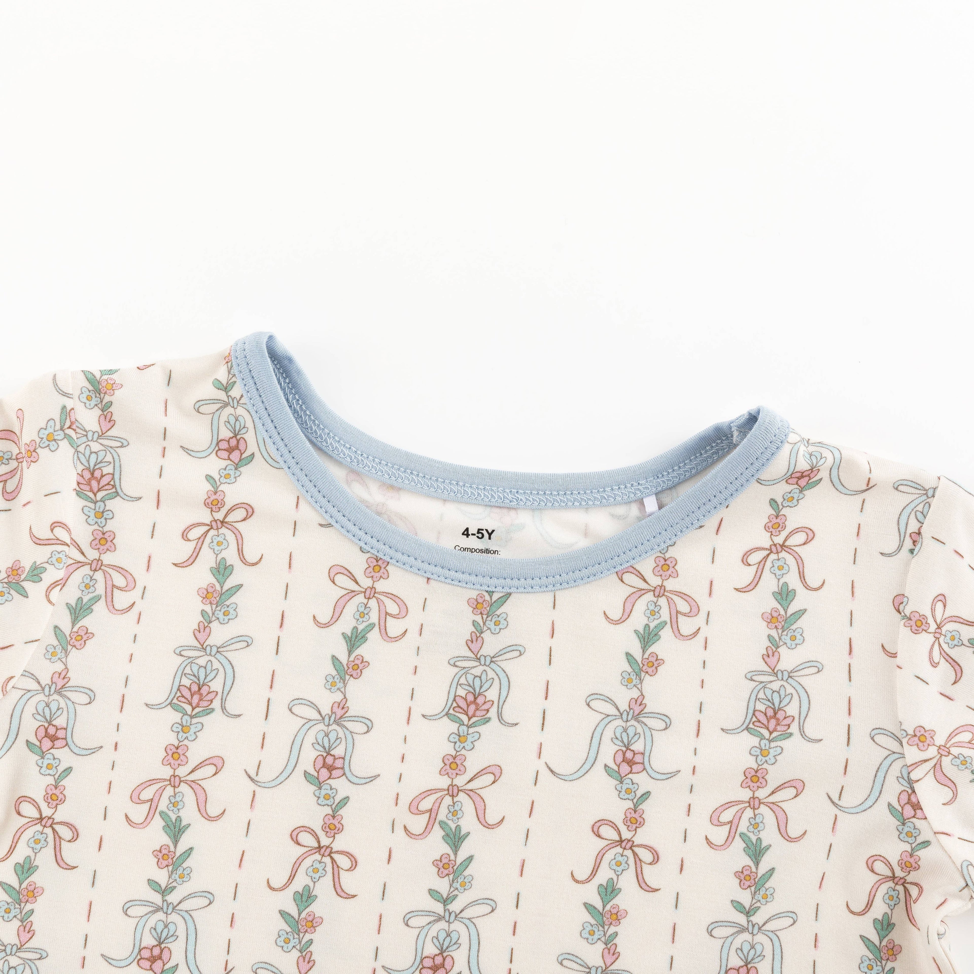 Bow Blossom (Long Sleeve PJ): 2T