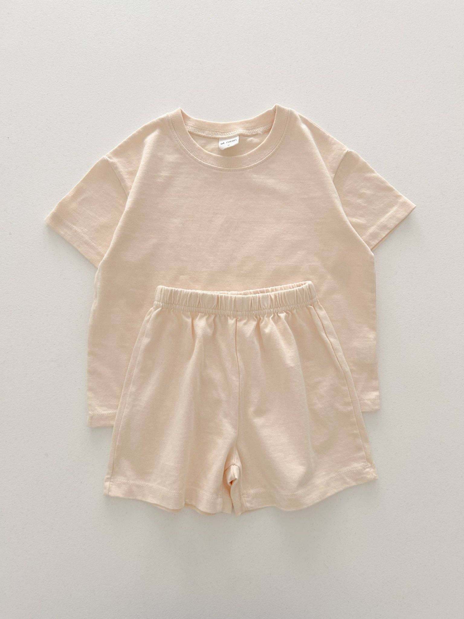 At Noon Baby/ Kids T-Shirt and Shorts Set Cream / 6-12m