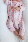 La Vie En Rose (Convertible Zip Footies): 3-6M