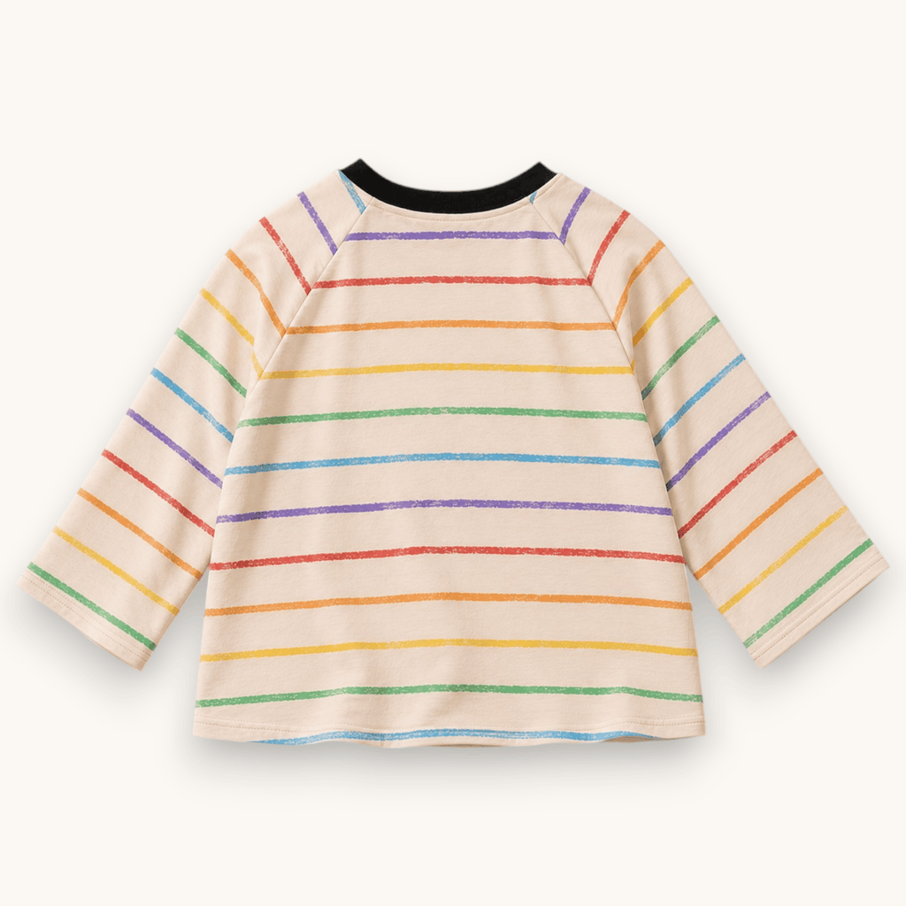 Retro Crayon Stripe Tee: M (3-5yr)