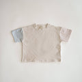 Organic Colorblock T-Shirt: Oatmeal / Grey Lilac / Glacier / 4-5T