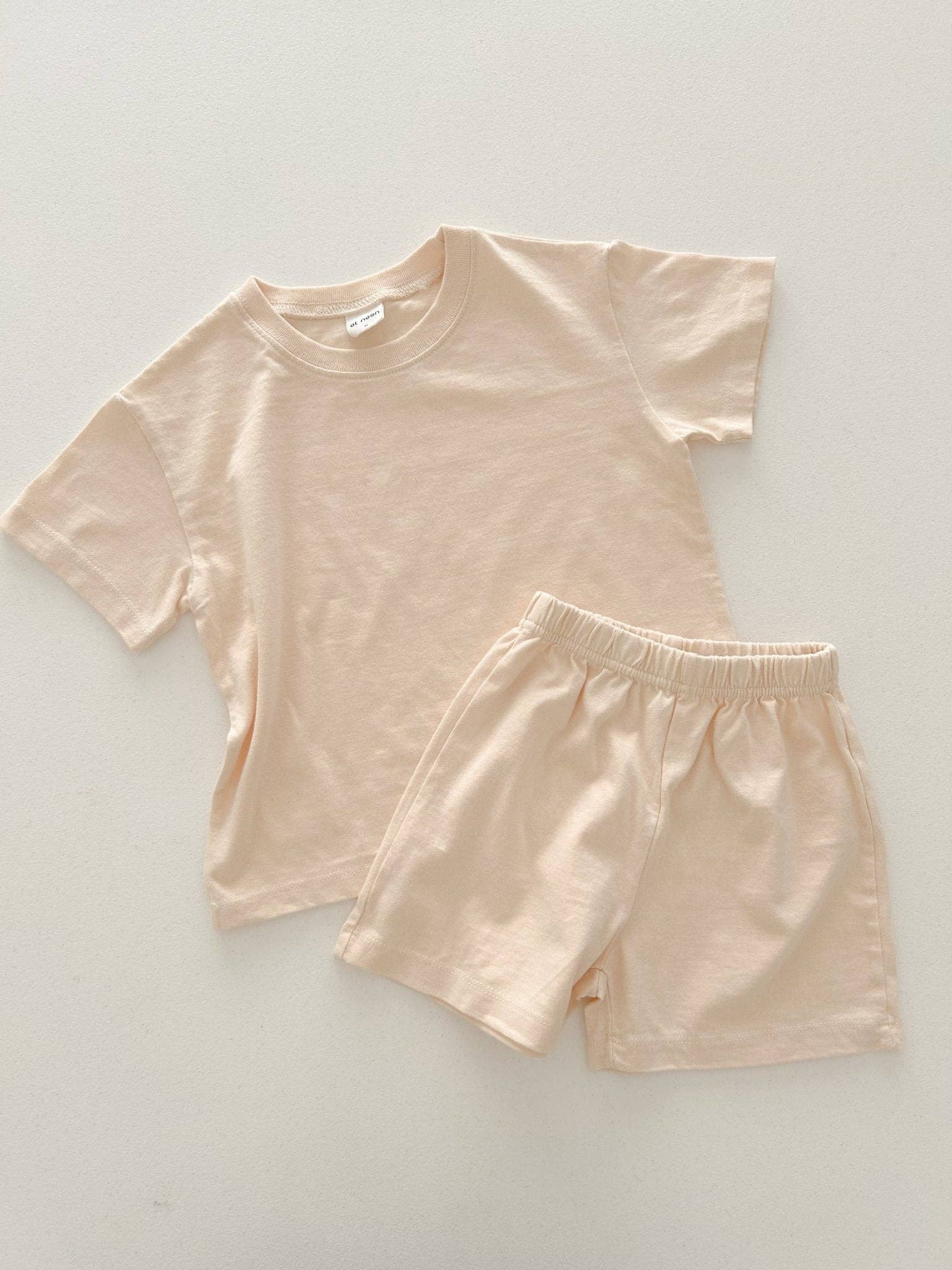At Noon Baby/ Kids T-Shirt and Shorts Set Cream / 6-12m