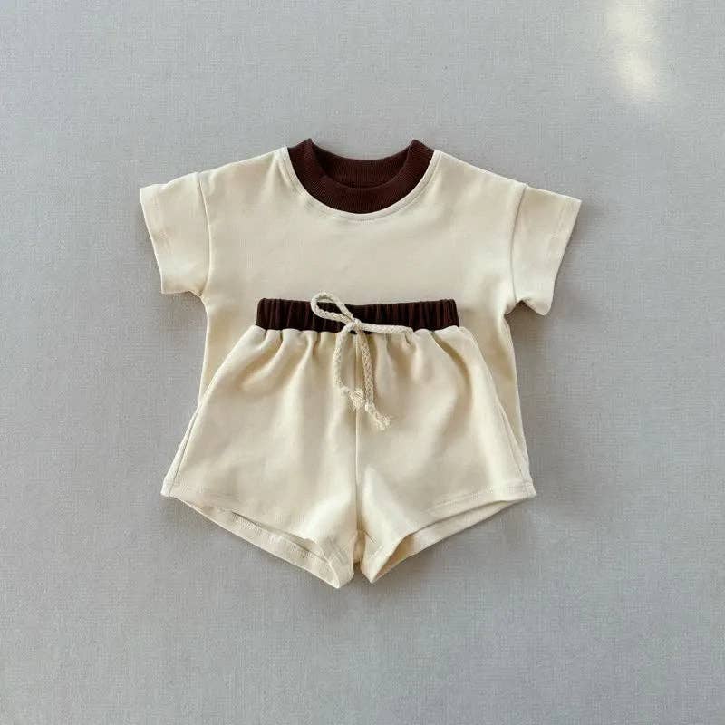 Baby 2-Piece Soft Sweatsuit Loose Set: White / 3-5T